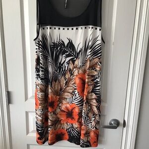 Simon Chang Black & Gray Textured Dress